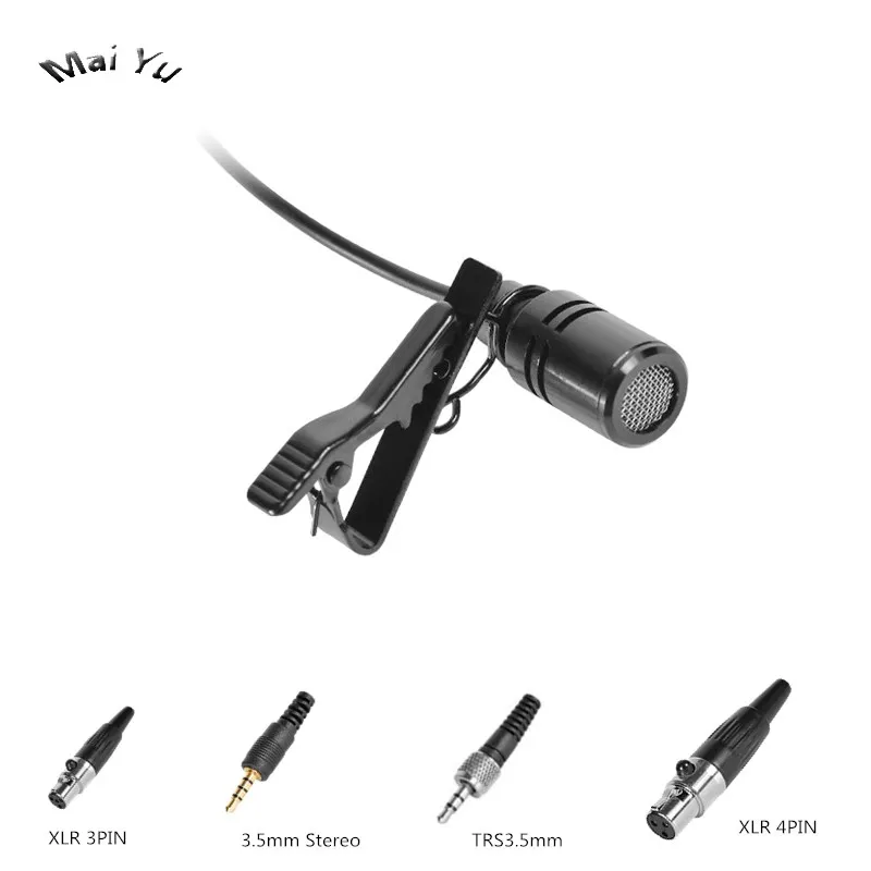 

Wholesale 5 pics Black Lapel Condenser Microphone Conference Microfone for Shure Wireless Transmitter XLR Mini Mikrofon