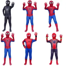 Одежда для мальчиков костюм спайдермена, на Хэллоуин, комплекты «Человек-паук»; тянущиеся колготки с принтом детский праздничный костюм Наряжаться для мальчиков, наряд для детей возрастом от 3 до 8 лет