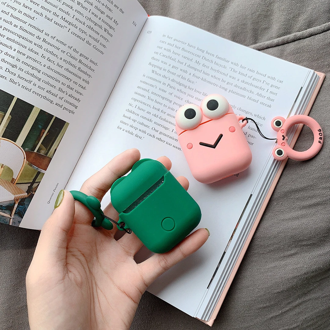 Hand Warmer pink Plush Frog Prince Headphone Cases For Apple Airpods Vogue Silicone Earphone Protection Cover Skin