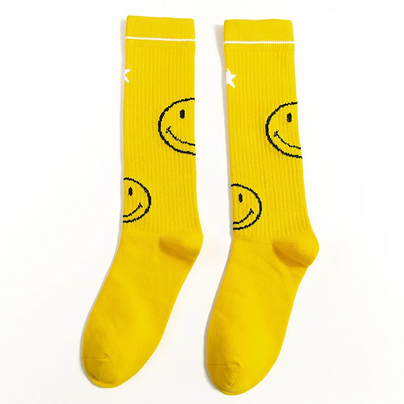 Популярные счастливые носки женские креативные узоры улыбающееся лицо пентаграмма Модные женские забавные носки для весны и лета - Цвет: Style 2