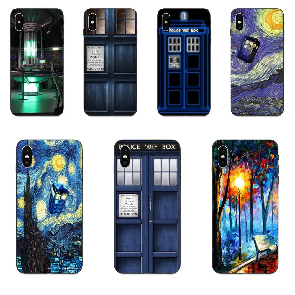 Мягкий чехол для Xiaomi Redmi Note 3 3S 4 4A 4X 5 5A 6 6A 7 7A K20 Plus Pro S2 Y2 Y3 Doctor Who Tardis Police Box Black|Бамперы|