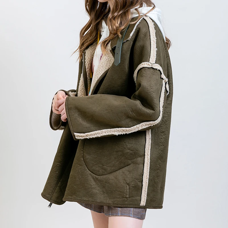 ARTKA/Новинка года; зимняя женская куртка; модная кожаная куртка-бомбер из овечьей шерсти; Двусторонняя одежда; Верхняя одежда; куртки; WA15296Q