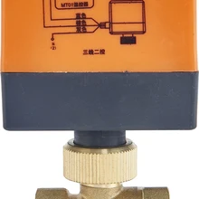 220V DN15 DN25 латунь Электрический моторизованный шаровой клапан 2 Way 3 провода 1.6Mpa поток 90 градусов вращения для воды, газа, масла