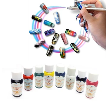 

3 Colors Ink For Airbrush Nail Art Basic Color Pigment sets Air brush Accessories Pigments for Nail Stencils Painting