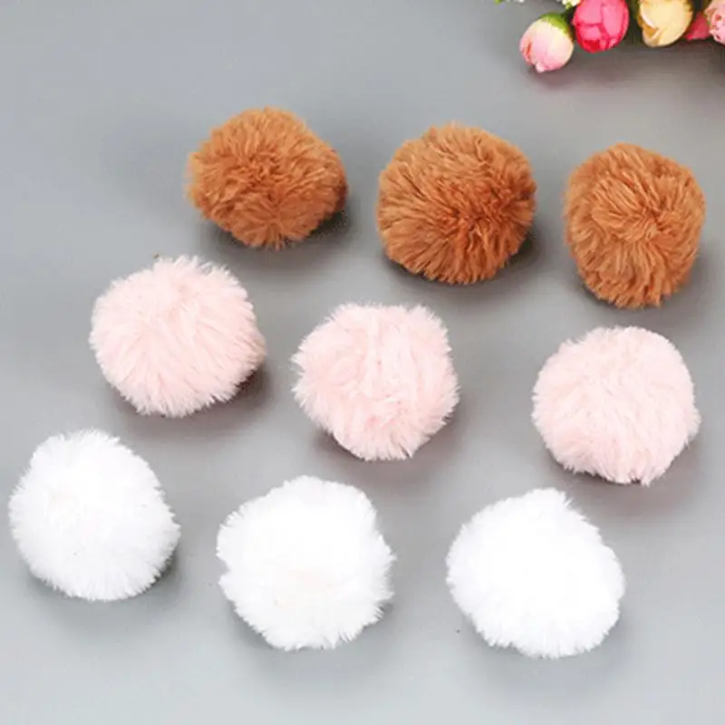 1/10Pcs Cotton Rabbit Fur Ball Cat toys PetTraining Educational Toy Color Grinding Claw Filled Support Dropshipping