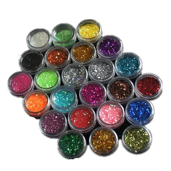 

24 colors bright acrylic Glitter Sequins UV Nail Art Decoration