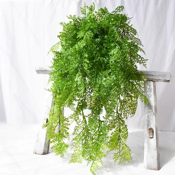 

80cm wall hanging Persian fern rattan vine plastic greenery artificial plant plastic flower for home decoration