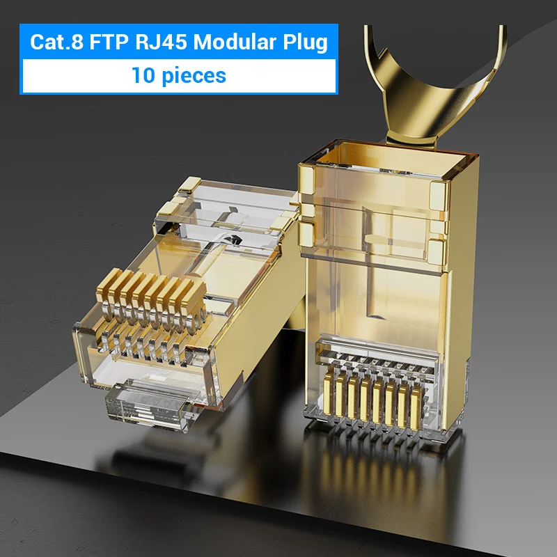 CONECTOR RJ45 Hembra Cat.8 FTP HP Tooless