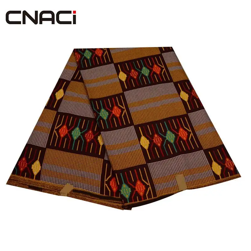 CNACI Новая африканская ткань Гана Kente 6 ярдов Гана ткань Африканская мода Kente Ткань Гана Tissu пэчворк - Цвет: 18090088