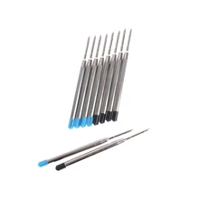 10 шт., стильные синие/черные чернила 0,5 мм, средний наконечник, шариковая ручка, заправка, Офисная ручка, школьные принадлежности, ручки для подписи