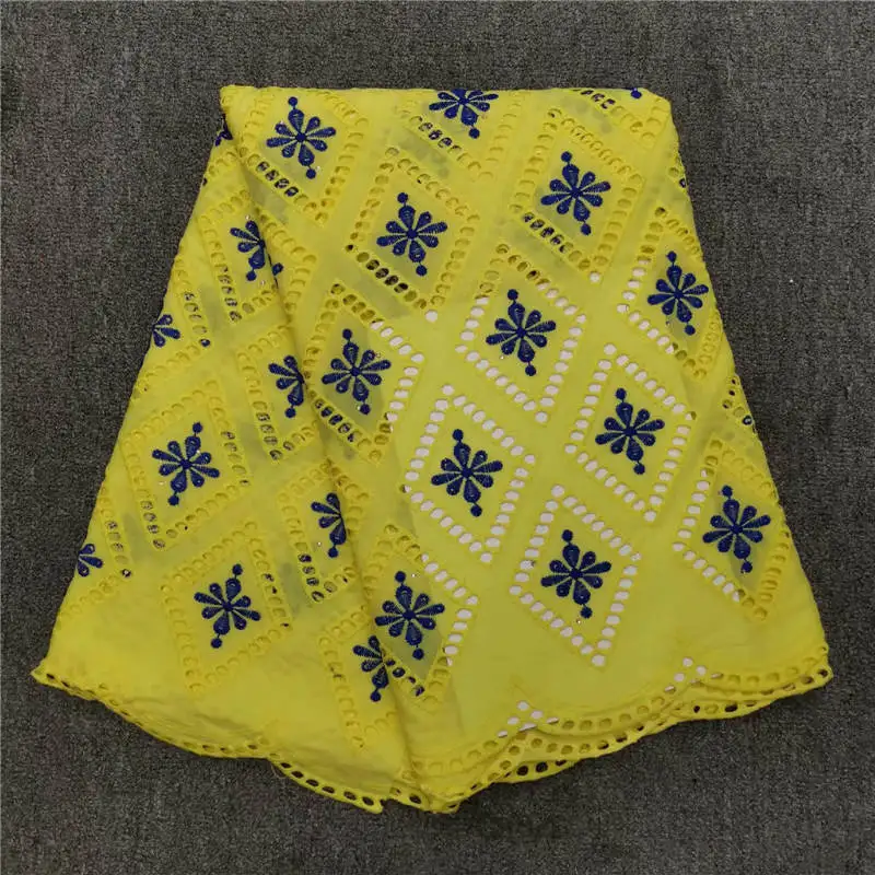 

HL!(5+2yards/set) high quality 100% cotton Swiss lace fabric African voile lace fabric plus chiffon blouse lace for party!J10701