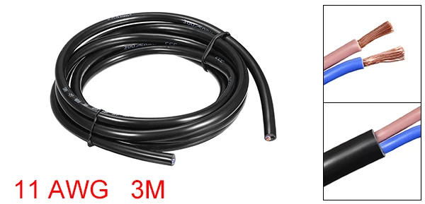2 Core 11AWG 9.8ft Uxcell РВВ провод кабель удлинитель Медный провод проводник 2/3/7/8/10 сердечник 13/16/17/18/20 AWG 1/2/3/6 м 3,3/6,6/ 9,8/19.7ft - Цвет: 2 Core 11AWG 9.8ft