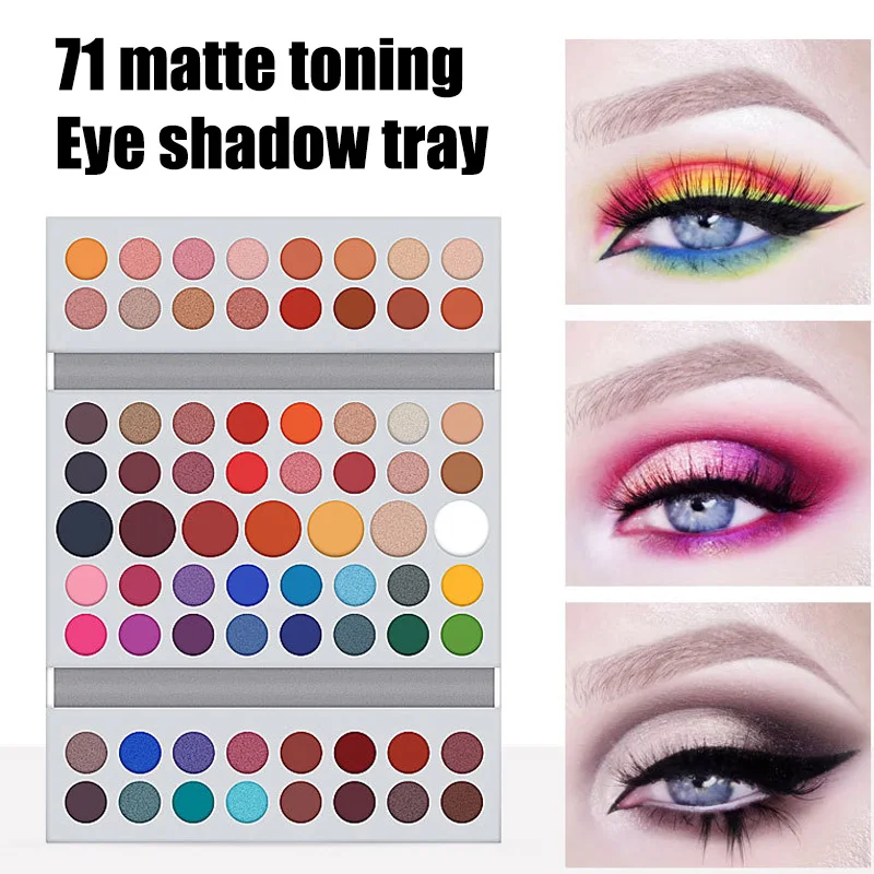 

Practical Handy Eyeshadow Makeup Palette 71 Colors Matte Eyeshadow Palette Makeup Powder Eye Shadow Makeup Tray