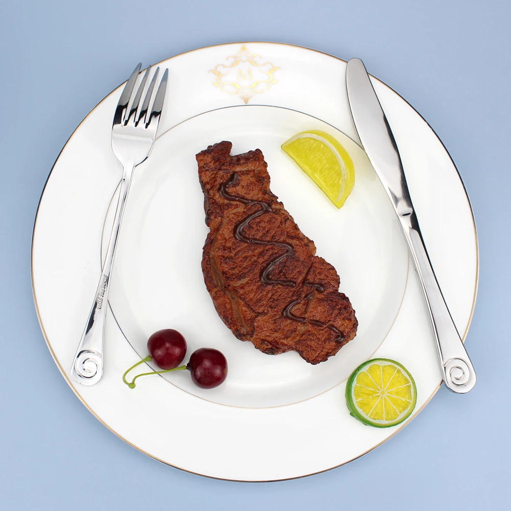 LUCF Stainless Steel Western Practical Dinnerware Cake Server 6pcs Separate Resonable Cutlery Mirror Polish for family
