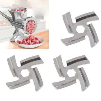 

3pcs/set Type 5 Mincer Knife Stainless Steel Anti Rust 4 Blade Hexagon Hole Meat Grinder Parts Fits