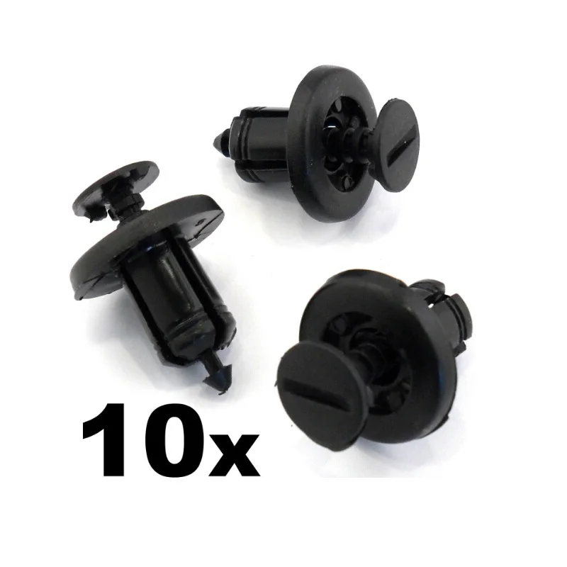 10X Clip Di Rivestimento In Plastica-Paraurti, Schermi Motore, Rivestimenti. Misura K12 Per Nissan Micra