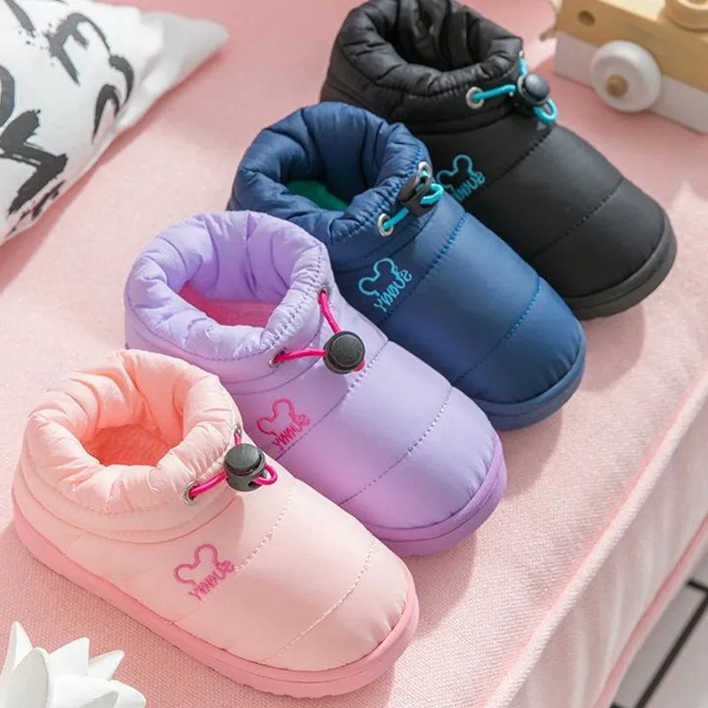 

Children Cotton Slippers Autumn & Winter Cute Anti-slip BOY'S Girls Cover Heel 1-3 Years Old 5 Home Home Indoor Kids Baby