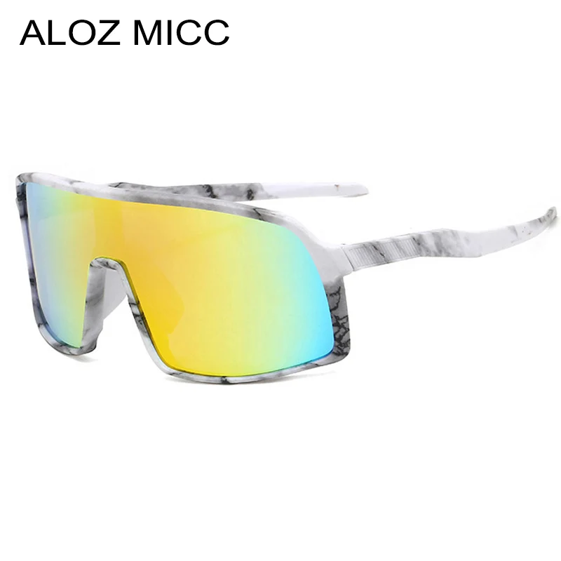 

ALOZ MICC Fashion Men Mask Oversized Mirror Sunglasses Women Male Driving Sport Goggle Big Style SunGlasses Men Gafas De Sol