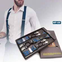 Элегантные подтяжки мужской из натуральной кожи сплав 4 пояс с клипсами эластичные брюки ремни модные коммерческие брюки подтяжки 3,5 см Ширина