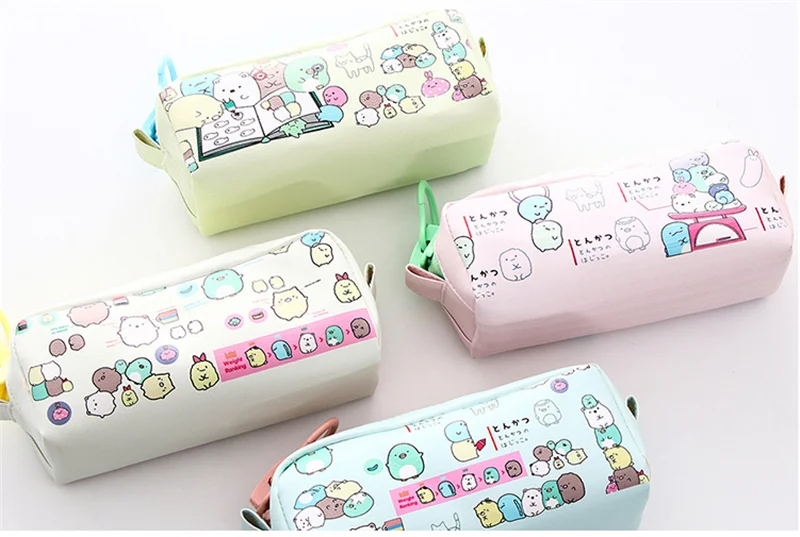 Милая сумка-карандаш для домашних животных с рисунком цыпленка кошка PU водонепроницаемая сумка для хранения большая емкость чехол для ручек Детские Подарочные канцелярские принадлежности