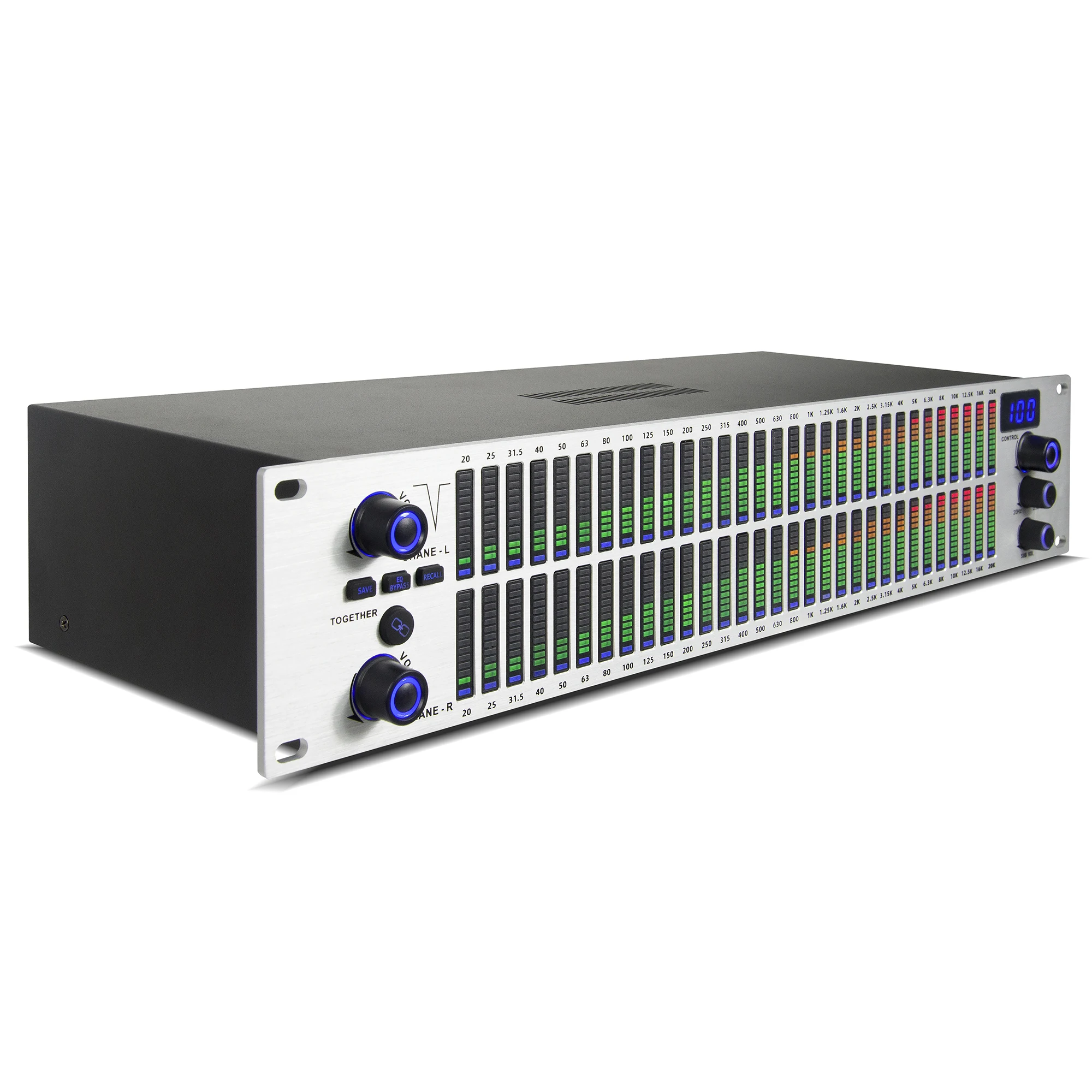 Leicozic Audio Equalizer Digital 2-Channel 2U LED Spectrum DSP Equalizador Profissional EQ312 Recording Studio Equipment audio equalizer