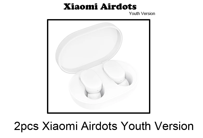Xiaomi AirDots Молодежная версия TWS беспроводные Bluetooth наушники 5,0 с микрофоном и зарядной док-станцией - Цвет: 2pcs Airdots youth