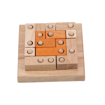 

Wood Color Intelligence Geometric Shape Spell Insert Hole Adult Educational Toys Developing Puzzle Games Childen