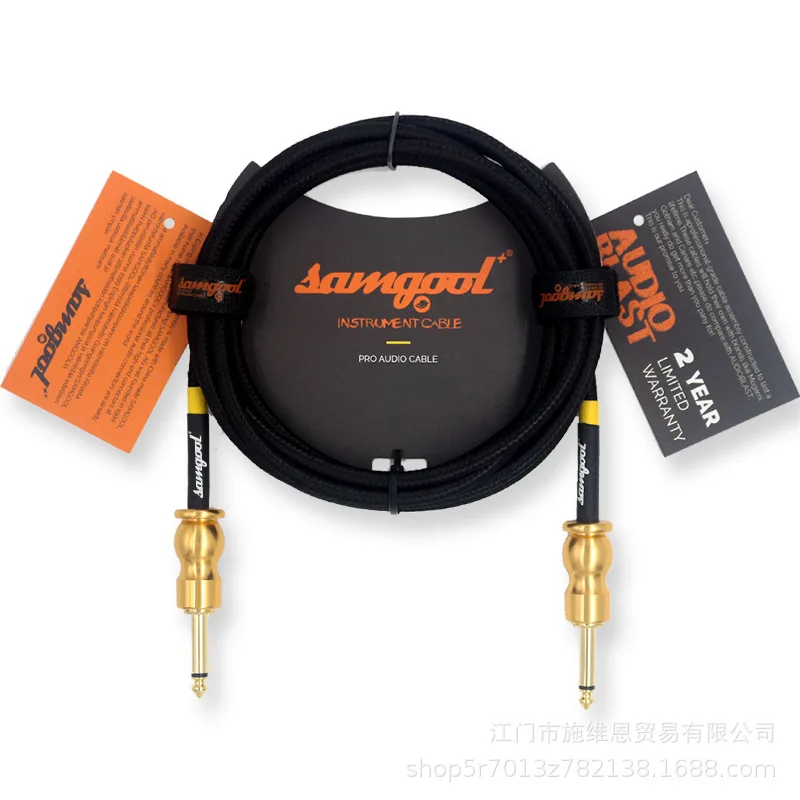 Samgool+ EG серия гитарный кабель профессионального класса шумоподавление линия 6,35 эффект деревянная электрическая коробка пианино аудио кабель - Цвет: 3m-10ft