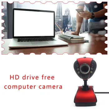 

Computer Cameras USB 2.0 Free Drive Night Vision PC Camera HD Webcam Web Cam with Mic for PC Laptop Camera ONLENY