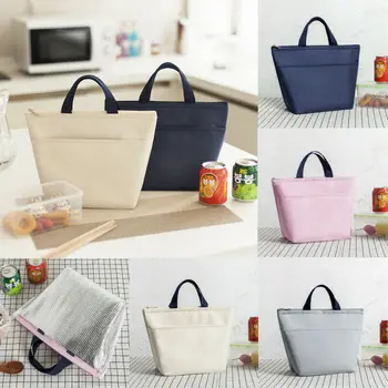 

Portable Insulated Thermal Cooler Bento Lunch Box Tote Picnic Storage Bag Pouch