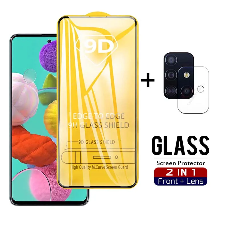 Для Samung A51 стекло полное покрытие закаленное для Samsung Galaxy A71 A70 A50 Защитная пленка