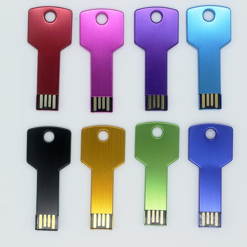 미니 키 모양 USB 플래시 드라이브 64 기가 바이트 32 기가 바이트 16 기가 바이트 8 기가 바이트 USB 스틱 2.0 USB 메모리 로고 사용자 정의 로고
