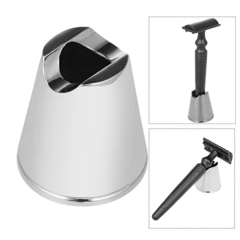 

Zinc Alloy Safety Razor Base Mini Size Men's Shaving Razor Stand Holder Durable Facial Shaving Razor Base Accessory