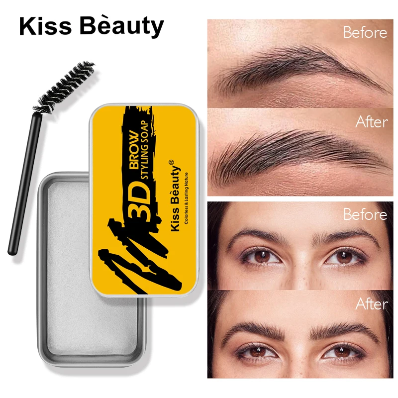 1PC 3D Eyebrow Setting Gel Feathery Brows Balm Styling Brows Soap Kit