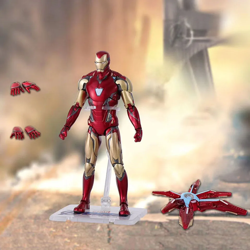 17 см Marvel MK 85 Железный человек Мстители 3 Железный человек паук фигурка модель удивительный человек паук подвижные игрушки для детей