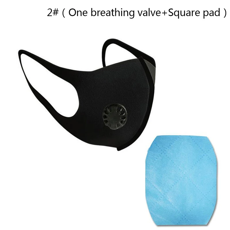 

Washable Reusable Sponge Dustproof PM2.5 Pollution Half Face Mouth Mask With Breath Wide Straps Muffle Respirator With Pad