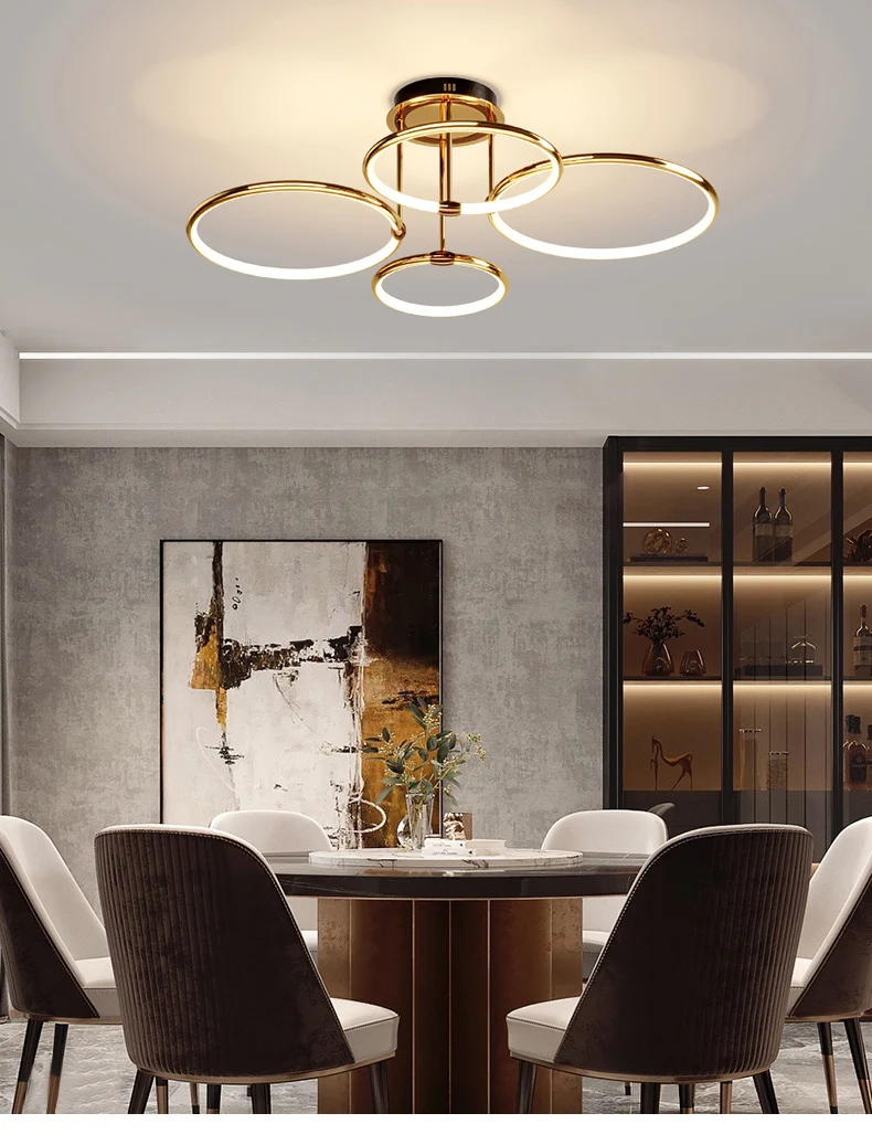 Light luxury living room lamp chandelier headlight simple dining room atmosphere Nordic bedroom lamps ceiling chandelier