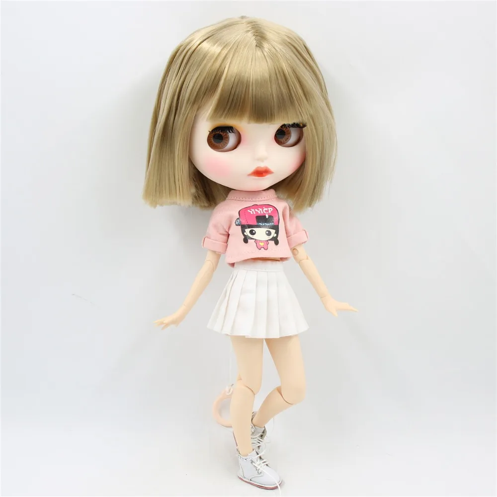Miracle – Premium Custom Neo Blythe Doll with Blonde Hair, White Skin & Matte Pouty Face 2