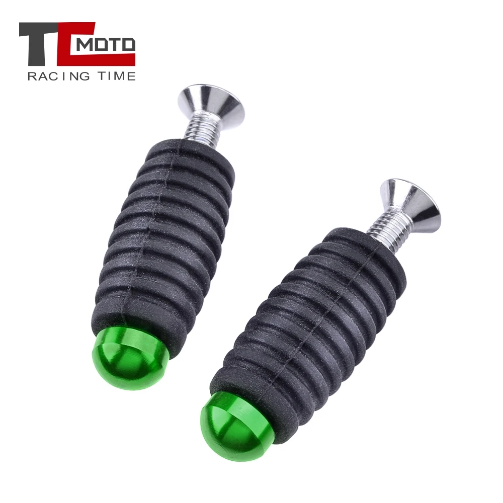 Motorcycle Accessories Motorcycle Footrests Motorcycle Foot Pedals Motorcycle Gear Shift Brake Lever Toe Pegs Toepegs Pedals Footpegs M6 for Kawasaki Ninja 250 300 Z750 Z800 Z900 Z1000 ZX6R/10R