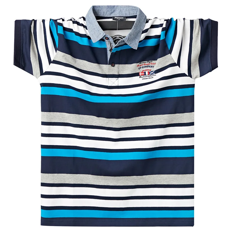 Camisa Polo de verano para hombre, ropa de marca de algodón puro, Polo informal de negocios para hombre, camiseta Polo suave transpirable de manga corta, 6XL