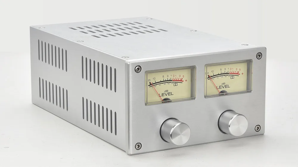 BZ1710 Retro Double Level Meter All Aluminum Amplifier Chassis Tube Power Amp Case Mini Enclosure Diy Box 172*100*268MM