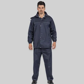 

Protective Unisex Split Reflective Raincoat Adult Thick Cover Prevent Splashing Rain Coat Waterproof Outside Portable Coats