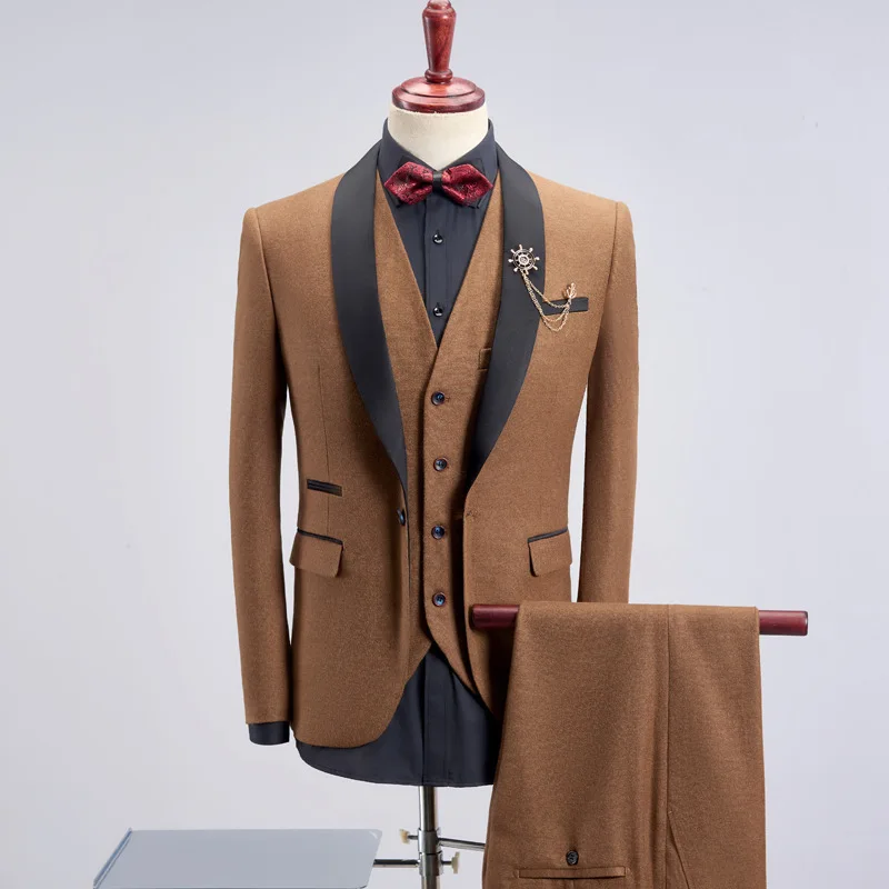 Three Piece Mens Evening Suits Formal 2020 New Men Groomsmen Wedding Guest | Свадьбы и торжества