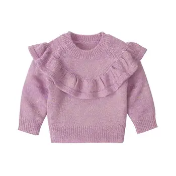

Kids Baby Girls Autumn Winter Sweater Crochet Tops Hooded Warm Knit Long Sleeve Sweater Outwears Children Fashion Clothing