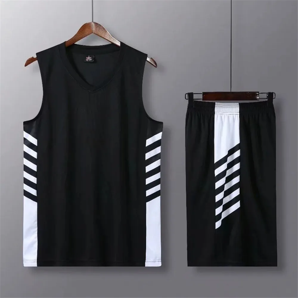 Мужская баскетбольная трикотажная форма комплект спортивной одежды мужские