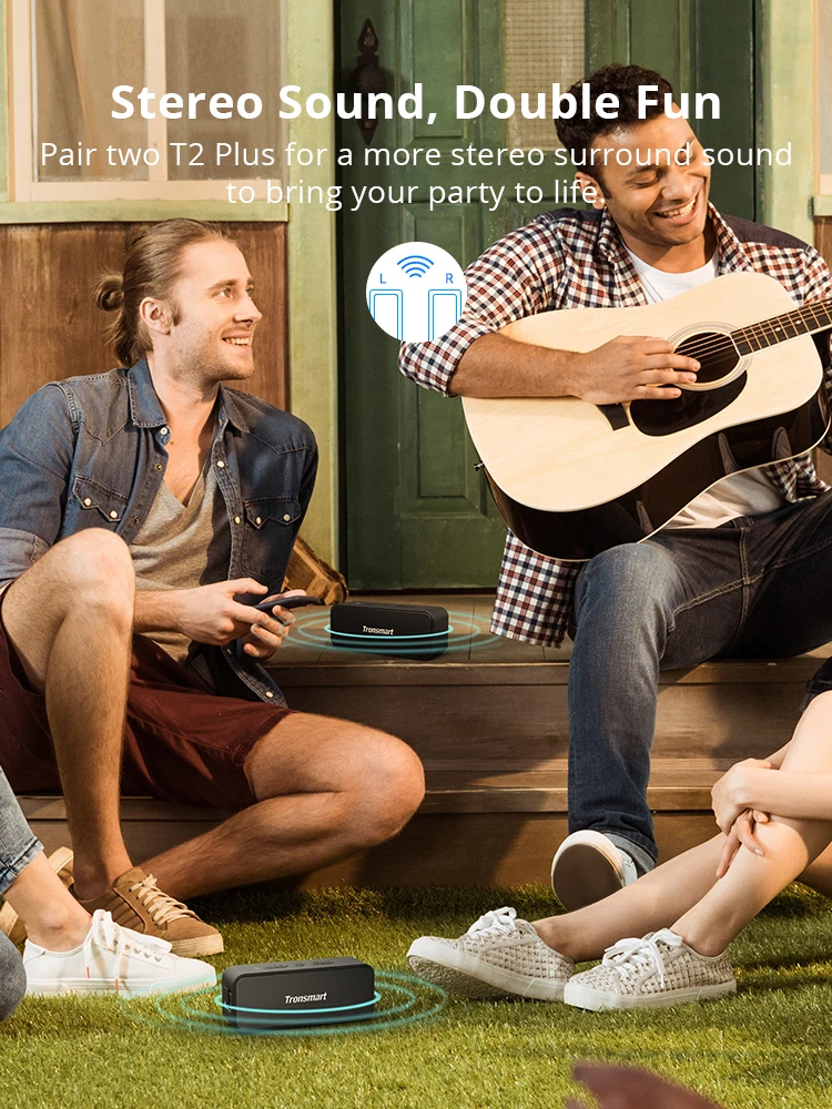 Tronsmart T2 Plus Portable Speaker IPX7 Bluetooth Speaker TWS Column 20W Soundbar with Voice Assistant, Micro SD Tronsmart T2 Plus Portable Speaker IPX7 Bluetooth Speaker TWS Column 20W Soundbar with Voice Assistant, Micro SD