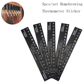 

5 Pcs Thermometer Stick On Brewing Adhesive Lcd Thermometer Sticker For Homebrew Beer Homebrewing Thermometer Sticker