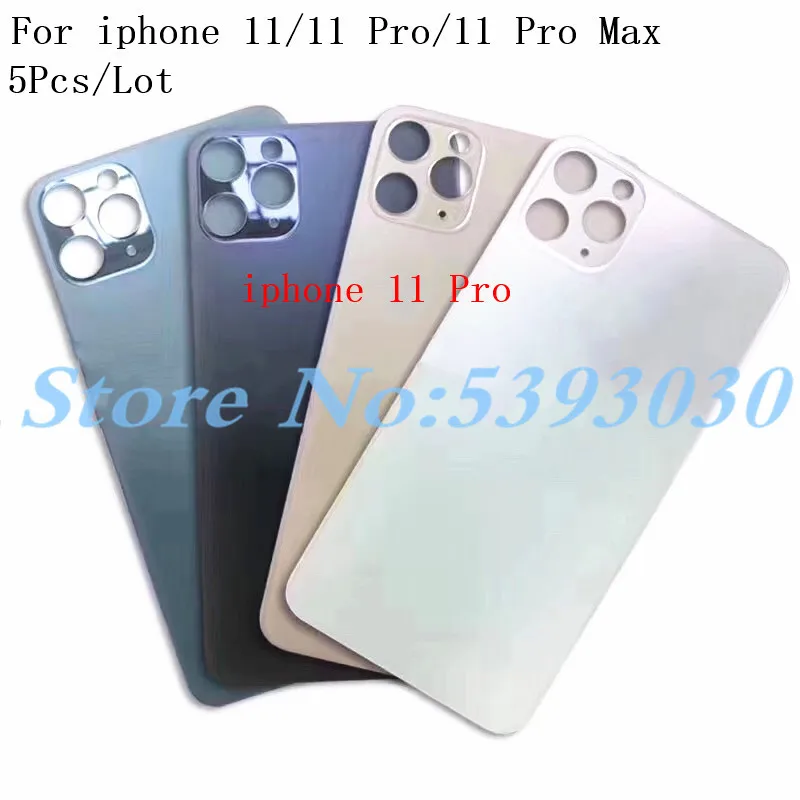 Новый стеклянный чехол 5 шт./лот для Apple iPhone 11/11 Pro/11 Pro Max задняя крышка батарейного