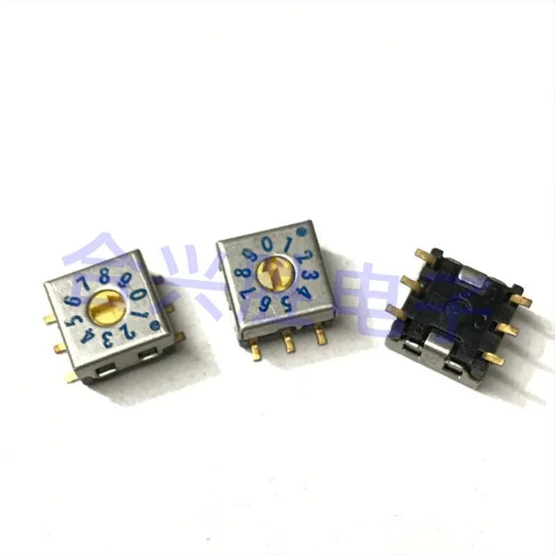 Поворотный переключатель кодирования DIP SMR7010C SMD ножка 0-9 / 10 Позиция 7 5*7 5 |