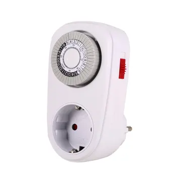

Auto Power off 24 Hours Plug in Mechanical Grounded Programmable Timer Switch Smart Countdown Switch Socket Indoor